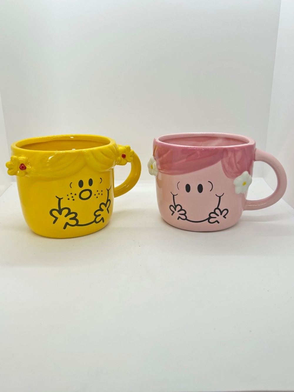 Magenta 3D Little Miss Sunshine and Little Miss Hug Mug Set Like New
